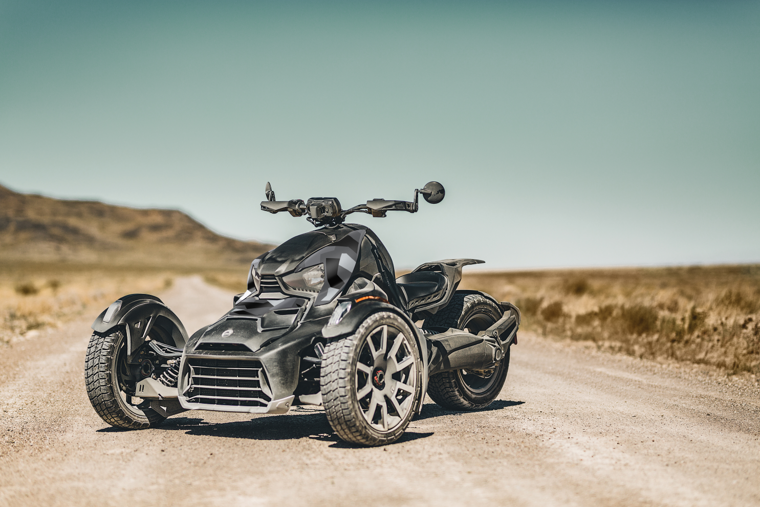 Can Am Ryker Rally Edition in black with camo panels